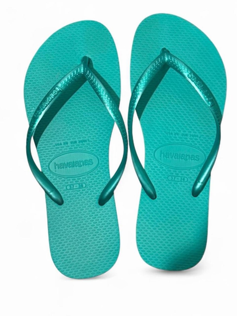 Havaianas Turquoise Rubber Flip Flops